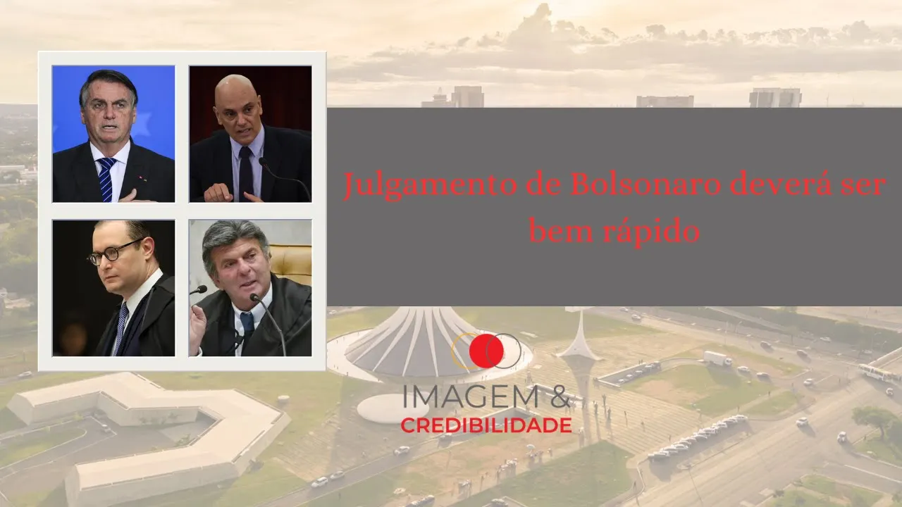 Julgamento de Bolsonaro deverá ser bem rápido